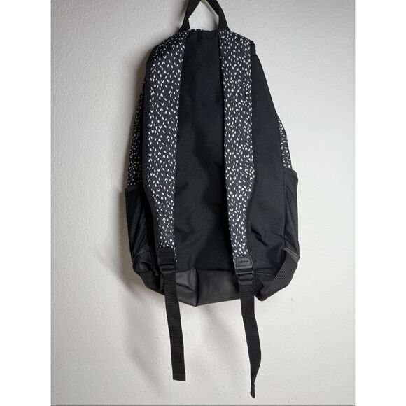 Rare Adidas Linear Graphic Backpack Black White Padded Straps - Picture 3 of 15